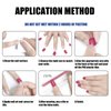 VOTACOS Press on Nails Long Stiletto Nude Fake Nails False Nails with Pure Transparent Glossy Stick on Nails for Women