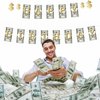 YiiiGoood Money Dollar Bill Signs Theme Paper Happy Birthday Banner Bill Pennant Banner Birthday Party Decorations Party Supplies