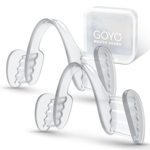 Mouth Guard for Grinding and Clenching Teeth at Night, Sleep Night Guard, Grinding Protection, Clenching Protection, Teeth Bruxism Mouth Piece with Travel Hygiene Case (2set) (1set)