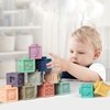 Hands Craft Acrylic Soft Building Blocks Baby Stacking Toy Textured Numbers or Animals Stackable Stacker Toy Early Developmental Educational Teething Toy SISS023