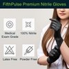 Disposable Black Nitrile Gloves Small 100 Count - Extra Thick 4.5 Mil - Powder and Latex Free Rubber Gloves - Surgical Medical Exam Gloves - Food Safe Cooking Gloves
