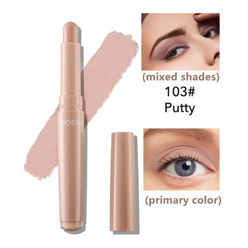 Go Ho Matte Eyeshadow Stick,Eyeshadow Pencil Crayon Brightener Stick, Waterproof Cream Eyeshadow Pen Smooth Easy To Color, 103# Putty