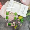 St Patricks Day Press on Nails Short Oval Fake Nails Shamrock Nails Glue on Green Clover False Nails with Rainbow Designs Nude Irish Fake Nails Acrylic Artificial Coffin Full Cover Nails for Women