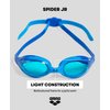 Arena Unisex Youth Spider Junior Swim Goggles Girls and Boys Ages 6 to 12 No Fog Non-Mirror Lens Easy to Adjust Strap No Leak, Navy/Clear/Citronella
