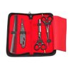 Capra FALCONERI Hair Cutting Scissors Shears Kit Set Professional Barber Shears Set Package Includes Razor Edge Barber Scissor, Razor Edge Thinning Shear, Straight Edge Razor & Stylish Hair Comb