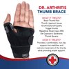 Doctor Developed Thumb Brace for Arthritis/Thumb Splint/Thumb Support for Men & Women - Trigger Thumb Spica Splint - Thumb Splint for Right Hand/Left- FDA Medical Device & Handbook (Black, Single)