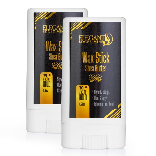 OCEAN VIEW DEEP WAVES POMADE Elegant Edges Mini 2-in-1 Wax Stick & Edge Control with Shea Butter - Dual Pack, 0.56oz | Strong 72-Hr Hold | Non-Greasy Sculpting for Hair