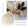 EASEDAILY Leaf Bridal Hair Comb Gold Crystal Hair Pieces Bead Wedding Hair Accessories for Brides and Women