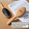 Wooden Boar Bristle Hair Brush, Natural Beechwood Detangling Brush for Men & Women, Soft Natural Bristles Bursh with Travel Bag, Hairbrush for Long Short Thick Curly Wet Dry Hair
