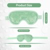 NEWGO Cooling Eye Mask Eye Ice Pack Cold Eye Mask for Eye Puffiness, Tired Eyes, Migraines, Stress, Eye Lid Surgery, Eye Relief Mask for Sleeping, Skin Care, Eye Spa - 2 Pack Green
