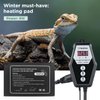 Tikaton Reptile Heating Pad and Digital Thermostat Combo Set, Under Tank Heater for 10-20gal/30-40gal Tank, Terrarium Heat Mat for Turtle/Snake/Lizard/Frog/Spider/Plant Box