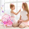Toddler Vanity, Portable Kids Vanity Set with Mirror & Accessories, Little Girl Princess Vanity Toy with Lights and Music, Pretend Makeup for Toddlers 1-5