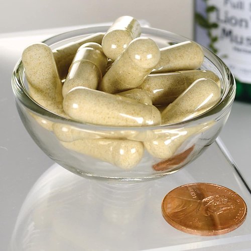 Swanson Lion's Mane Mushroom Capsules - 500 mg Each, 60 Capsules - Herbal Supplement Supporting Cognitive Function (4 Pack)