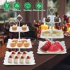 Coitak Plastic Cupcake Stands, 3 Tier Cupcake Stand, Dessert Tower Tray for Tea Party, Baby Shower and Wedding (2 Pack)