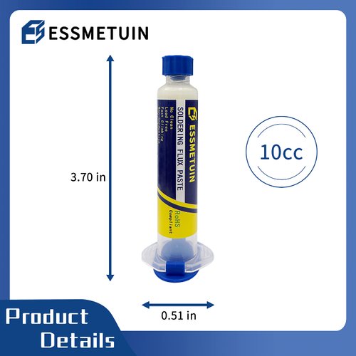 Essmetuin No Clean Soldering Flux Paste(4Pack), Solder Flux For Electronics Soldering, Tin soldering, Lead-Free Rosin Soldering Flux For Circuit Boards and Copper Electrical Wire