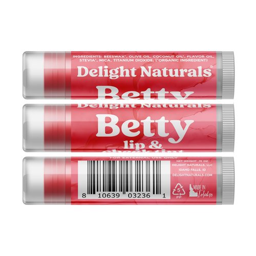 Delight Naturals Blush Lip Tint and Cheek Stain Set - Betty, Esther, Cassie