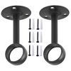 Anndason Curtain Rod Ceiling-Mount Bracket Curtain Rod Brackets Curtain Rod Holders (8 PCS, Black)
