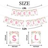 Kaakswa Sweet Baby Girl Banner, Baby Shower Gender Reveal Party Banner For Girls, Sweet Pink Floral Flowers First Birthday party supplies