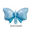 40inch Light Blue Butterfly Number 0 balloons, Giant Big Foil Mylar Helium Numbers Balloons, Butterfly Themed Birthday Party Supplies, Birthday Party Decorations (0)