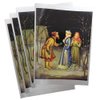 Russian Lacquer Christmas Cards Snow Maiden and Her Parents Box of 12