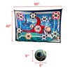 eMart4U Children’s Soccer Set Fun Game Perfect for Indoor or Outdoor Play 8+pcs/Set. 6” Adhesive Soccer Ball, Stakes and Sticking Hooks and Target 60”x40” (Blue)