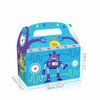 12 Pack Robot Party Treat Boxes Robot Theme Party Favor Treat Box Robot Wrench Antenna Pattern Cardboard Boxes with Handle for Baby shower Birthday Party Decorations Supplies