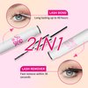 MLEN DIARY Lash Bond and Remover, 2 in 1 Cluster Lash Glue and Lash Glue Remover 24 Hours Long Lasting Super Strong Hold Waterproof Non-Irritating Lash Extensions Adhesive, Fast Removal No Residue