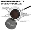 Eyebrow Stamp Stencil Kit Eyebrow Pomade Waterproof Eye Brow Stamping Kit Brow Stamp Trio Kit 10 Eyebrow Stencils With Dual Ended Brow Brush Perfect Natural Brow Pomade Brow Eyebrow Kit Deep Brown