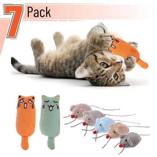 Mr. Pen- Catnip Toys, 7 Pcs, Mouse Cat Toy, Catnip Toys for Indoor Cats, Cat Nip Toys, Catnip Toys for Cats, Mouse Toy for Cats, Cat Toy Mouse, Cat Toys Mice