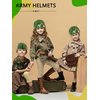 Cotiny 48 Pack Kids Army Helmets Plastic Camouflage Hats Soldier Costume Caps for Children Halloween Costume Accessories Camo Party Supplies