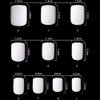 enForten 500pcs Clear Short Square Full Cover Fake Nails Tips Artificial Acrylic False Nails For Women Nail Salons & DIY Nail Art Manicure Decoration