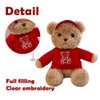 Galatee 11.8'' Teddy Bear Stuffed Animal Plush Toy,Cute Bear Plush Pillow with Hoodie,Plush Toy for Kids(Red)