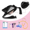 Damero Nurse Fanny Pack with Medical Gear Pockets, Nurse Waist Pouch Nurse Tool Belt with Tape Holder for Stethoscopes, Bandage Scissors and Other Medical Supplies, Black