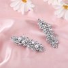 Mabor 2Pcs Rhinestone Hair Clips Pearl French Hairpins Crystal Hair Clips Bling Rhinestones Bridal Barrette Sliver Wedding Hairpins Hair Accessories for Women Girls Bridesmaid