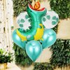 Blingabc 4Pack Dragon Balloons,3D Foil Fire Breathing Dragon Balloon Decoration for Dino Jungle Theme Birthday Baby Shower Party Supplies(Fire Breathing Dragon)