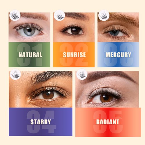 Ehszm Beauty Upgraded,Wispy Lash Clusters 12mm D Curl Only,Eyelash Clusters Natural,Ultra-Soft Individual Lashes,Empowered by New Softening Factor.No Plastic Feel,New Comfort - Starry Style