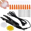 Lanties Hair Extensions Tool Set Fusion Heat Iron Connector Wand, Keratin Beads, Hair Clips, Heat Insulation Sheets, Finger Gloves, 2 Bags (Black, 25g each)