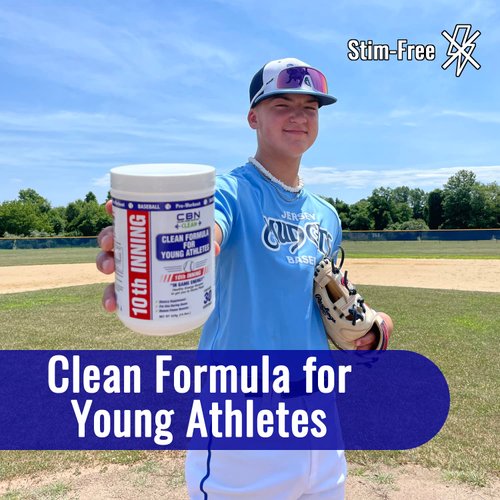College Bound Nutrition Youth Baseball & Softball in-Game Energy 10th Inning | Vitamins, Electrolytes, Amino Acids for Explosiveness, Stim-Free (30 Servings)