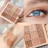 9 Colors Nude Champagne Gold Matte Shimmer Eyeshadow Palette for Eye Makeup,High Pigmented Eye Shadow Primers Powder Palet de sombras de ojos-04#