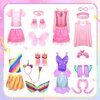 HAPITCH 23 Pcs Princess Dress up for Girls,Unicorn Costume Mermaid Costume Fairy Costume for Girls, Dress up Clothes for Girls Age 3 4 5 6 Years Old Birthday Christmas Gift Girl Toys