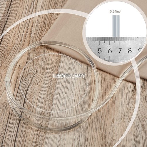 Vinyl Sling Chair Spline Outdoor Patio Chair Spline Long Solid Replacement Awning Cord Replacement Fabric Sling Chair Spline Replacement for Outdoor Patio Lawn Garden Pool Furniture (25 ft,1/4")