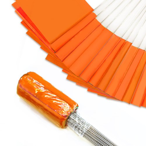 Zozen 100Pack Marking Flags, Orange Marker Flags - 15x4x5 Inch, Lawn Flags, Landscape Flags, Mark...