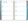 Global Printed Products HARDCOVER 2024 Planner: (November 2023 Through December 2024) 5.5"x8" Daily Weekly Monthly Planner Yearly Agenda Bookmark, Pocket Folder & Sticky Note Set (Pastel Peacock)