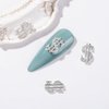 AZPEPSI 30PCS Money Dollar Nail Charms Gold and Silver 3D Alloy Dollar Money Nail Art Charms with Rhinestones for Women Nail Decoration DIY Design Crystals Shiny Nail Gem Crystals Jewelry