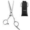 JewelryWe Professional Stainless Steel Barber Scissor Hair Cutting Set 6.7" - Texturizing Thinning Shears