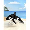 Generic 3D Printed Orca, 3 pcs Articulated Orca Whale, Fun Home Decor, Executive Desk Decor, Fidget Toy for ADHD/Autism, Medium, Black