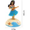 1pc Blue Solar Powered Dancing Hula Girl Decoration-Shaking Head Ornaments Car Dashboard Interior Decoration Desktop Ornaments Dancing Toy Shaking Head Figure Toy Car Interior,Action and Toy Figures