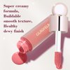 Cilrofelr Dewy Liquid Blush, Soft Cream Liquid Blush for Cheek, Buildable & Blendable Pigment, Lightweight & Smooth Texture, Longwear Formula for a Soft, Natural Flush (01 Soft Rose)