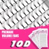 CoMango Premade Fans Eyelash Extensions 5D-C-0.07-12mm Premade Volume Lash, Short Stem Eyelash Extensions Pre Made Fanned Russian Volume Lash Extensions Mix Tray