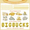 Money Party Decorations Big Bucks Balloons Gold Money Theme Hanging Swirls Dollar Bill Signs Currency Symbol Money Bag Happy Birthday Party Decorations for Adults Buchona Casino Gangster Party 31 pcs